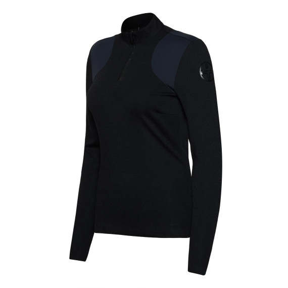 Trolle Technical Wool Long Sleeve Zipped Polo