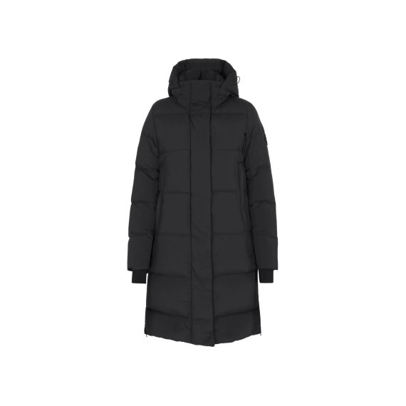 Long Goose Down Jacket Female - Black